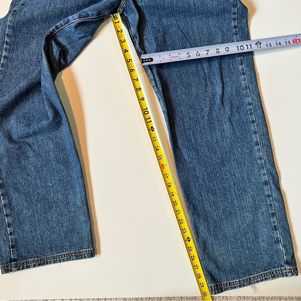 Vintage Calvin Klein Wide Leg Jeans with High-Waisted Fit - Picture 13 of 15